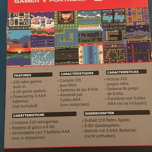 Gamer V Portable Gaming Console - Blue - Picture 2 of 4